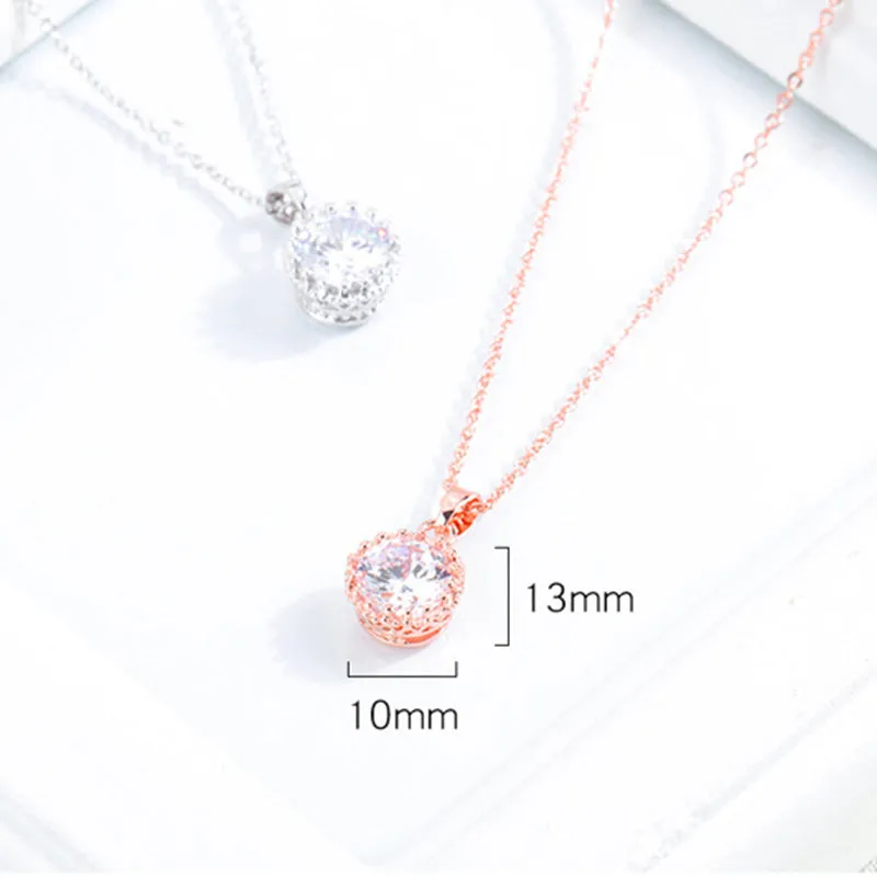 Necklace Clavicle Chain Exquisite Micro-inlaid Zircon Pendant