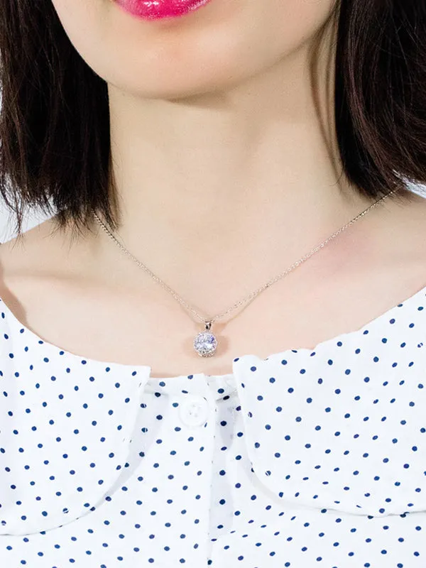 Necklace Clavicle Chain Exquisite Micro-inlaid Zircon Pendant