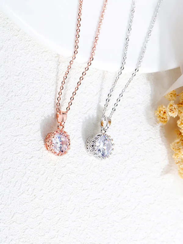 Necklace Clavicle Chain Exquisite Micro-inlaid Zircon Pendant
