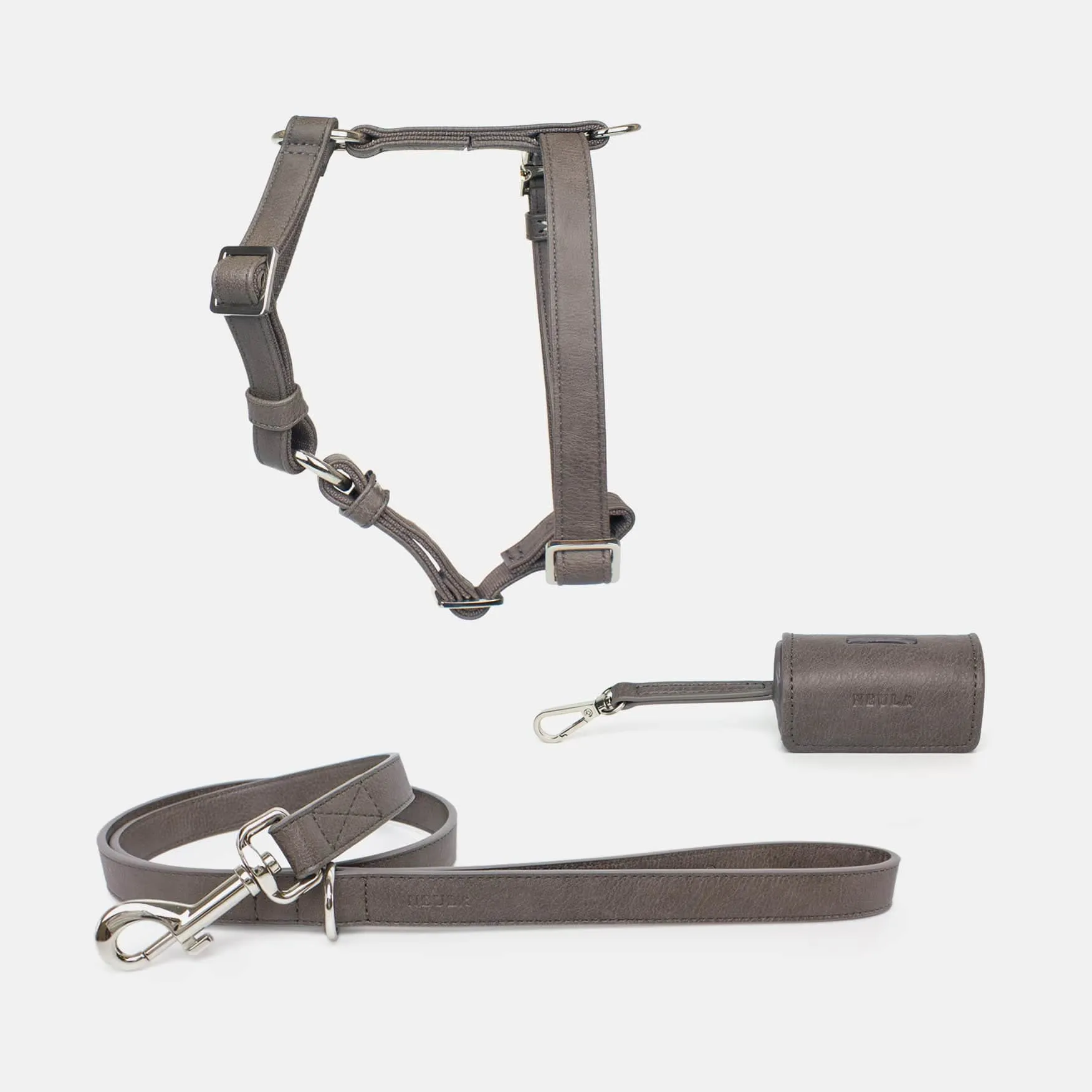 Neula Strength Vegan Leather Dog Harness Walk Set