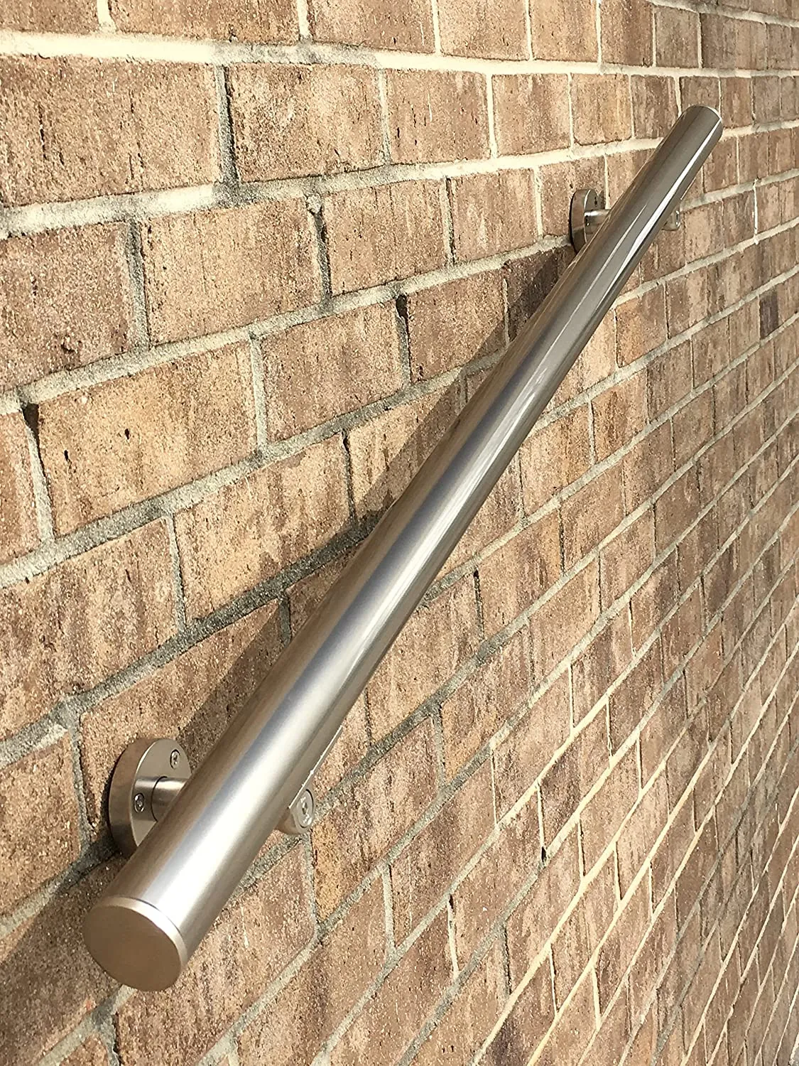 New in box! Promenaid Anodized Handrail Aluminum Stairs Kit Stainless Steel Look, Champagne Silver, 3 Ft and 1.6"diameter! Use indoors or out!