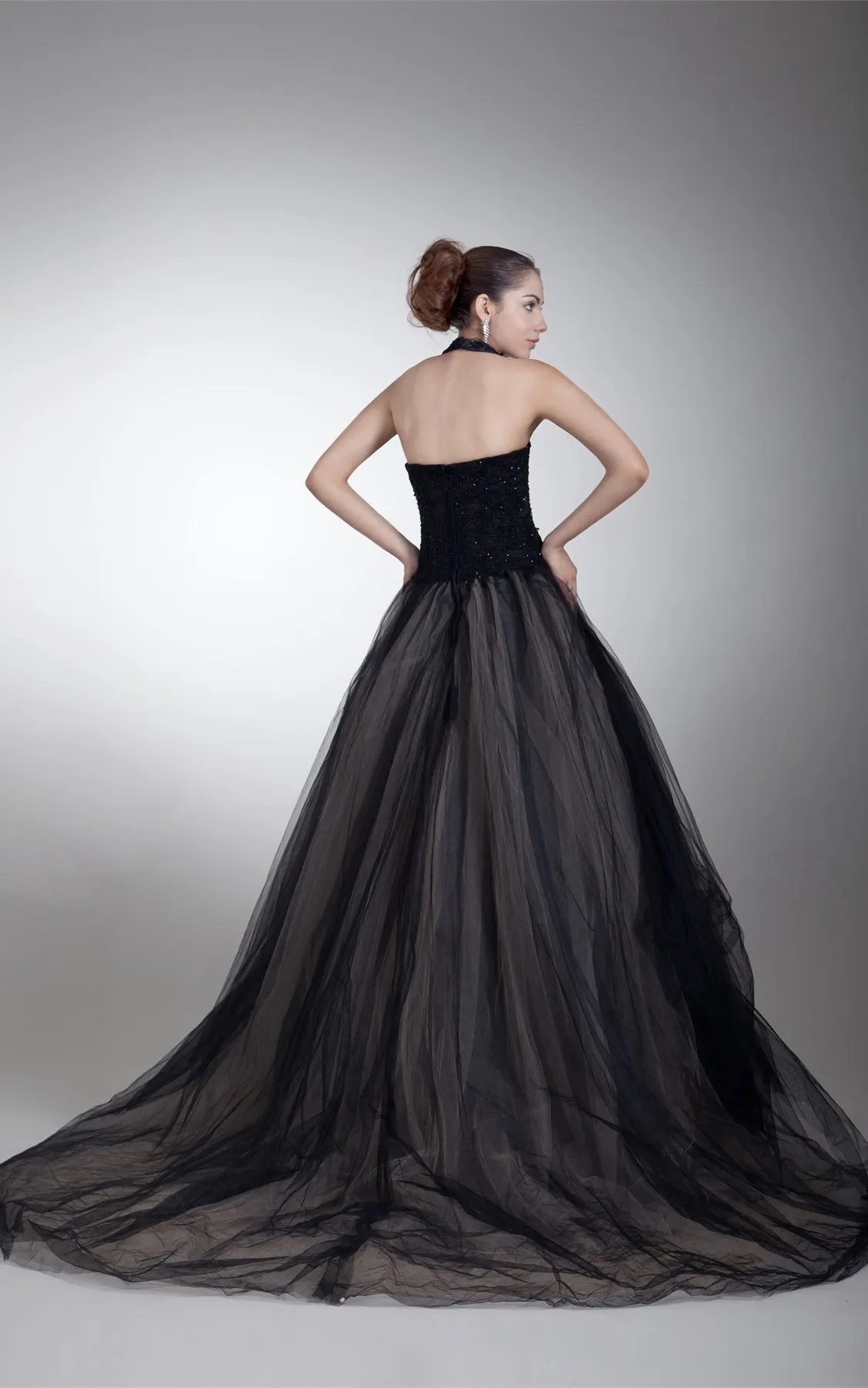 Noble Sleeveless Halter Ball Gown Beaded Special Occasion Dresses-GC_707501