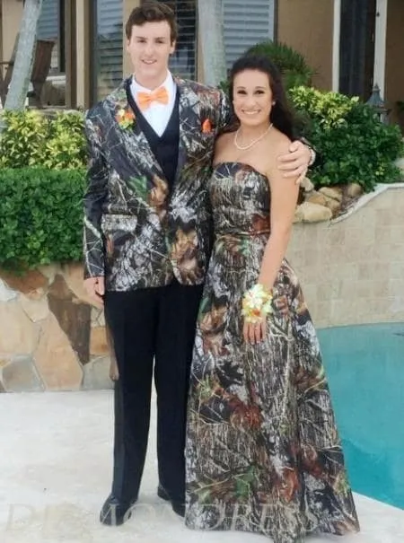 Notch Lapel Camouflage Tuxedo - Camo Wedding Suit