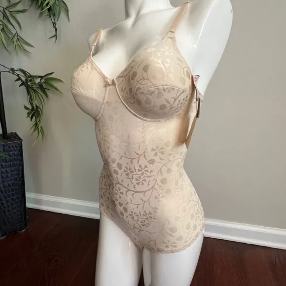 NWT Vintage Body Shapewear by Subtract Slim Bodysuit 34B Beige
