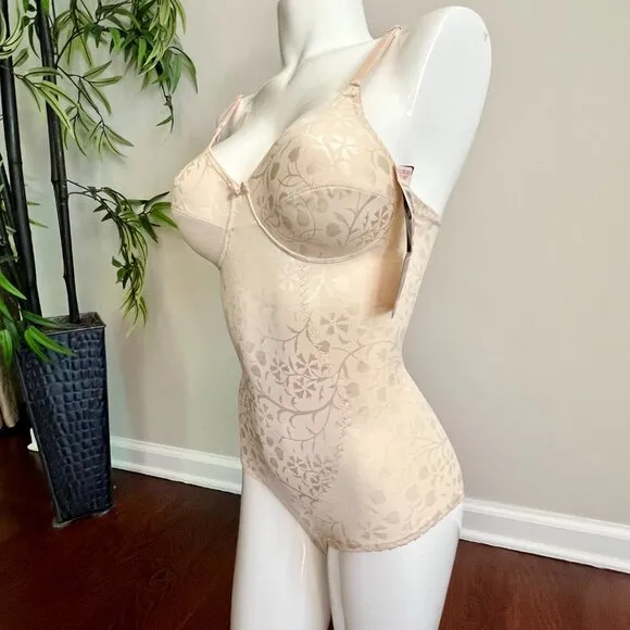 NWT Vintage Body Shapewear by Subtract Slim Bodysuit 34B Beige
