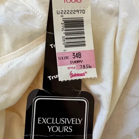 NWT Vintage Body Shapewear by Subtract Slim Bodysuit 34B Beige