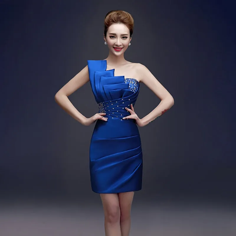 One Shoulder Mini Cocktail Dresses