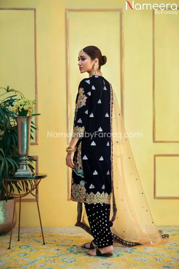 Pakistani Velvet Designer Suits for Wedding Party #PN47