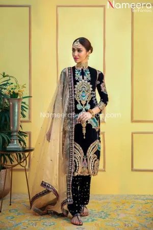 Pakistani Velvet Designer Suits for Wedding Party #PN47