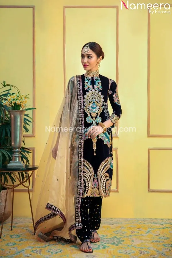 Pakistani Velvet Designer Suits for Wedding Party #PN47