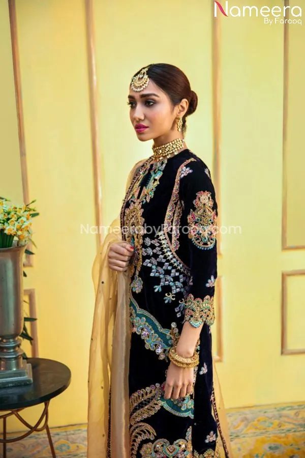 Pakistani Velvet Designer Suits for Wedding Party #PN47