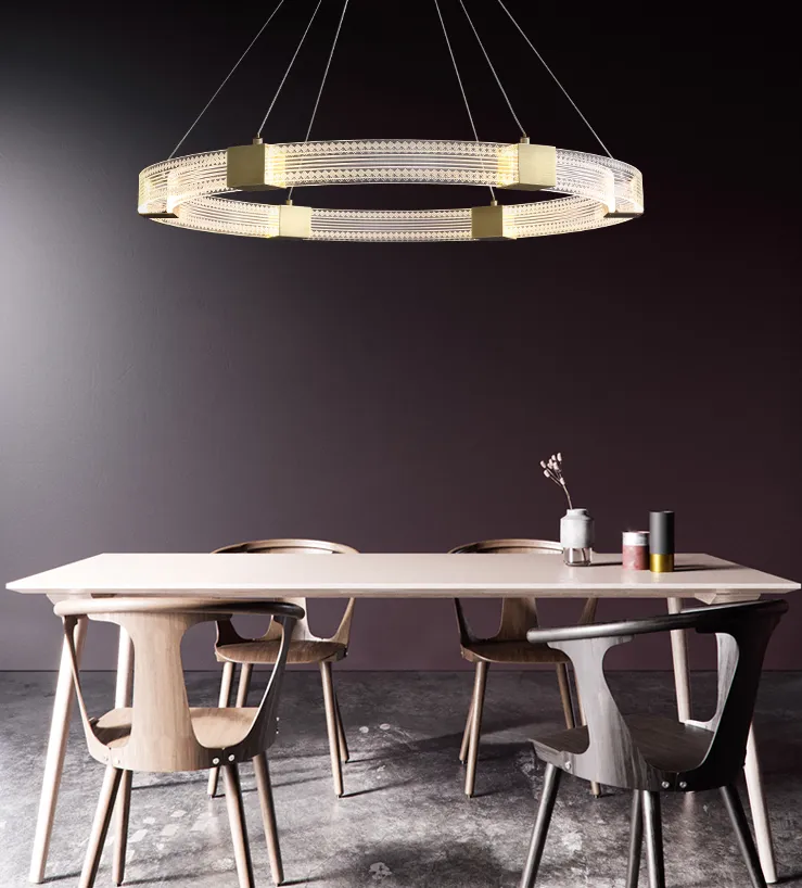 Parallel Circle LED Chandelier Light