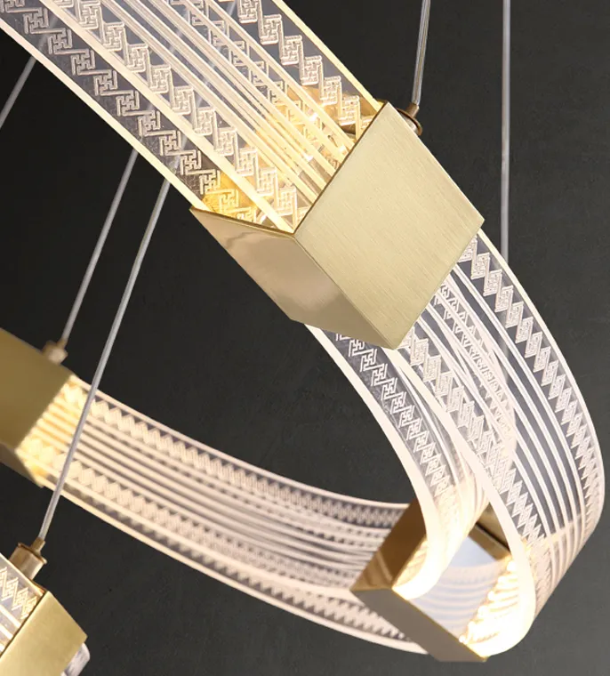 Parallel Circle LED Chandelier Light