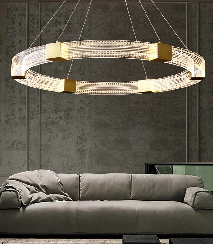 Parallel Circle LED Chandelier Light