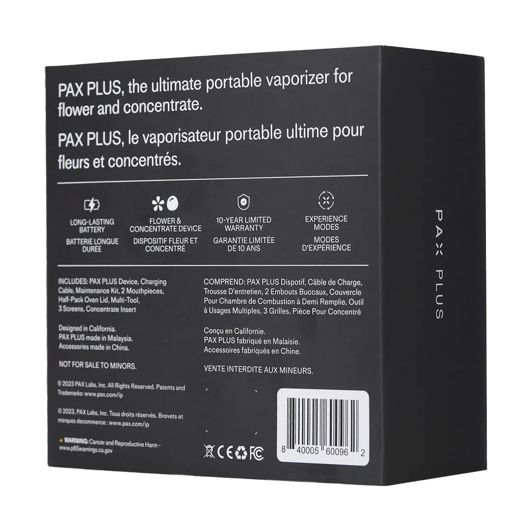 PAX PLUS NEW - COMPLETE KIT VAPORIZER - DUAL USE