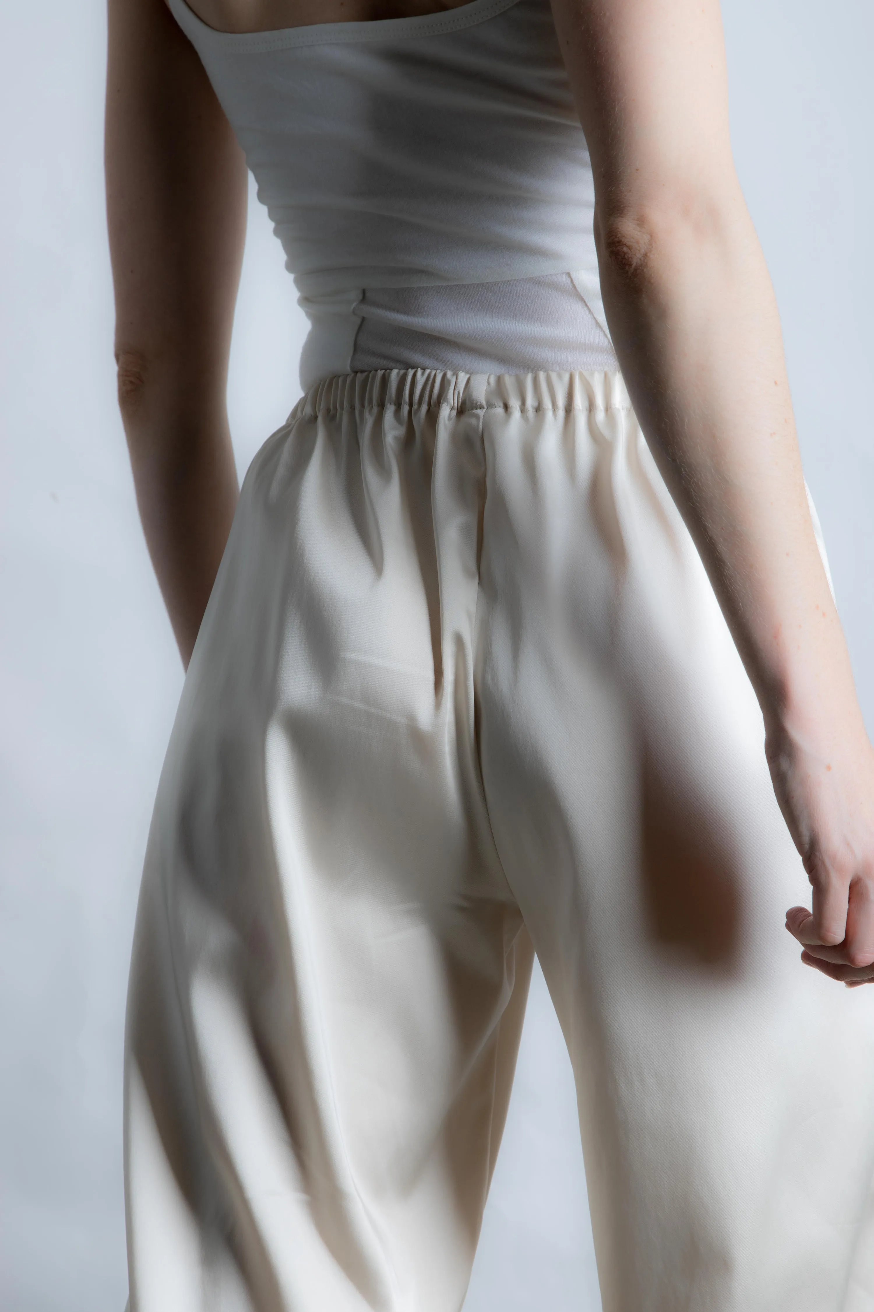 Pecchenino Satin Poolside Pant - RM Exclusive - Off-white (PO)