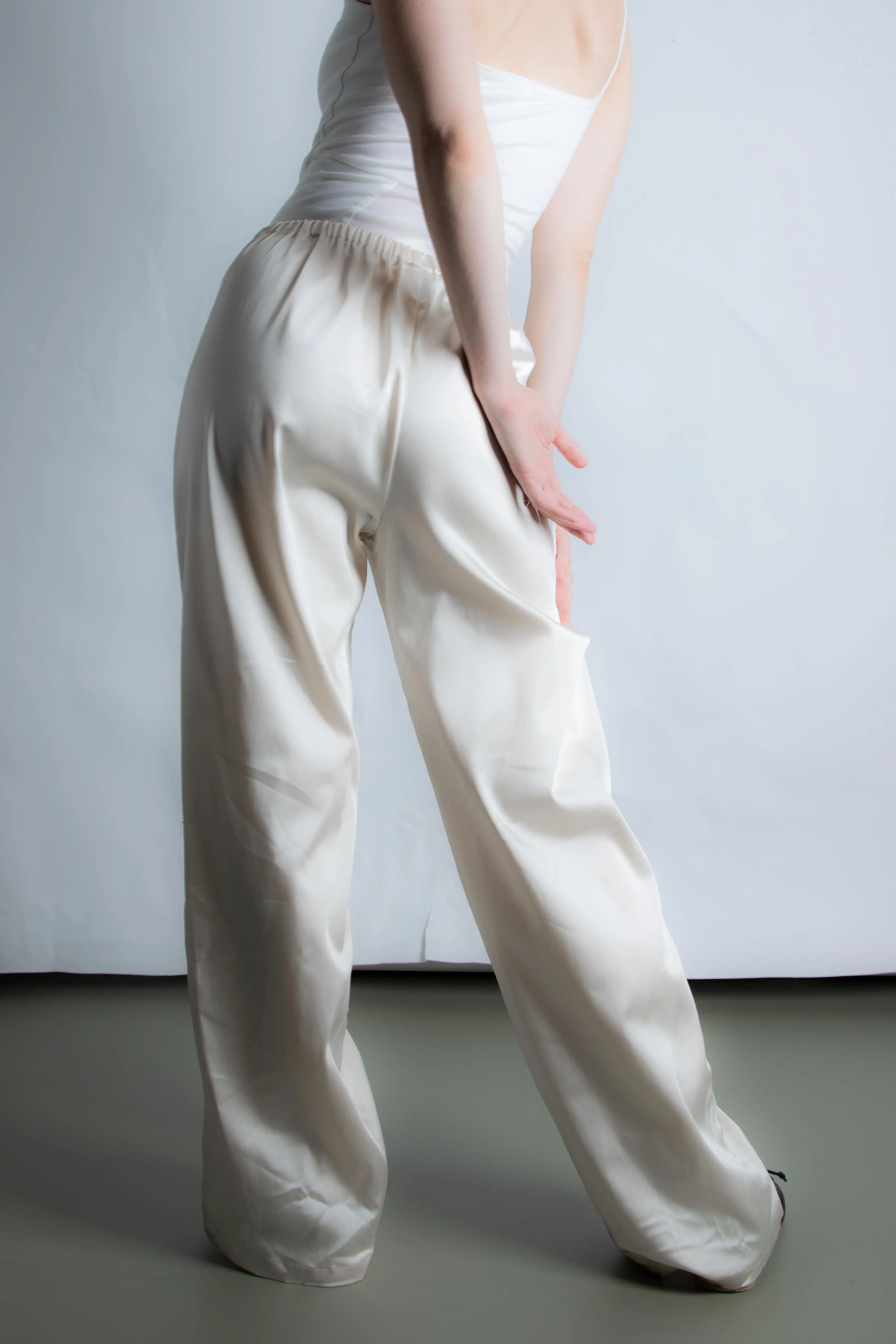 Pecchenino Satin Poolside Pant - RM Exclusive - Off-white (PO)