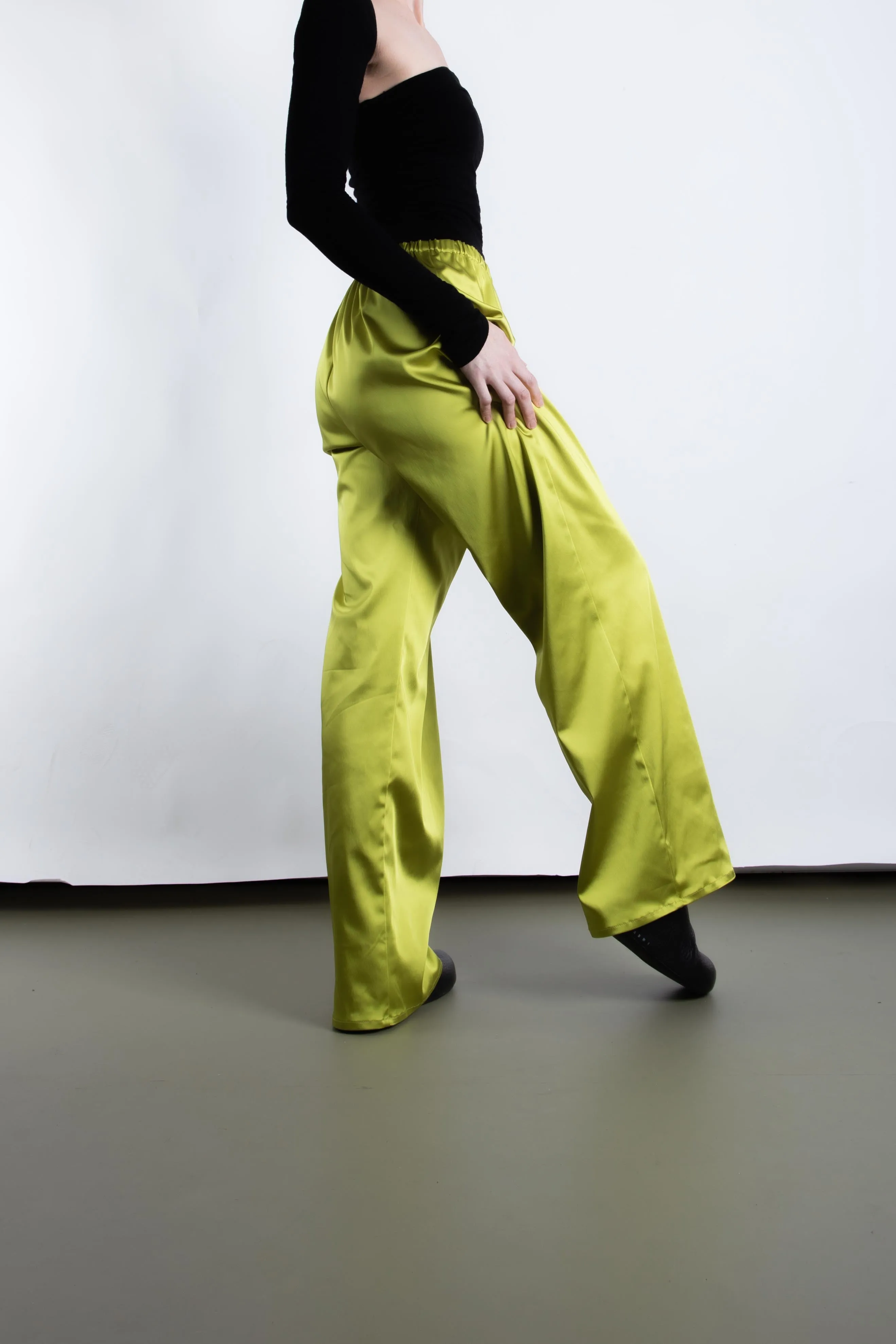 Pecchenino Satin Poolside Pant - RM Exclusive - Sour Apple (PO)