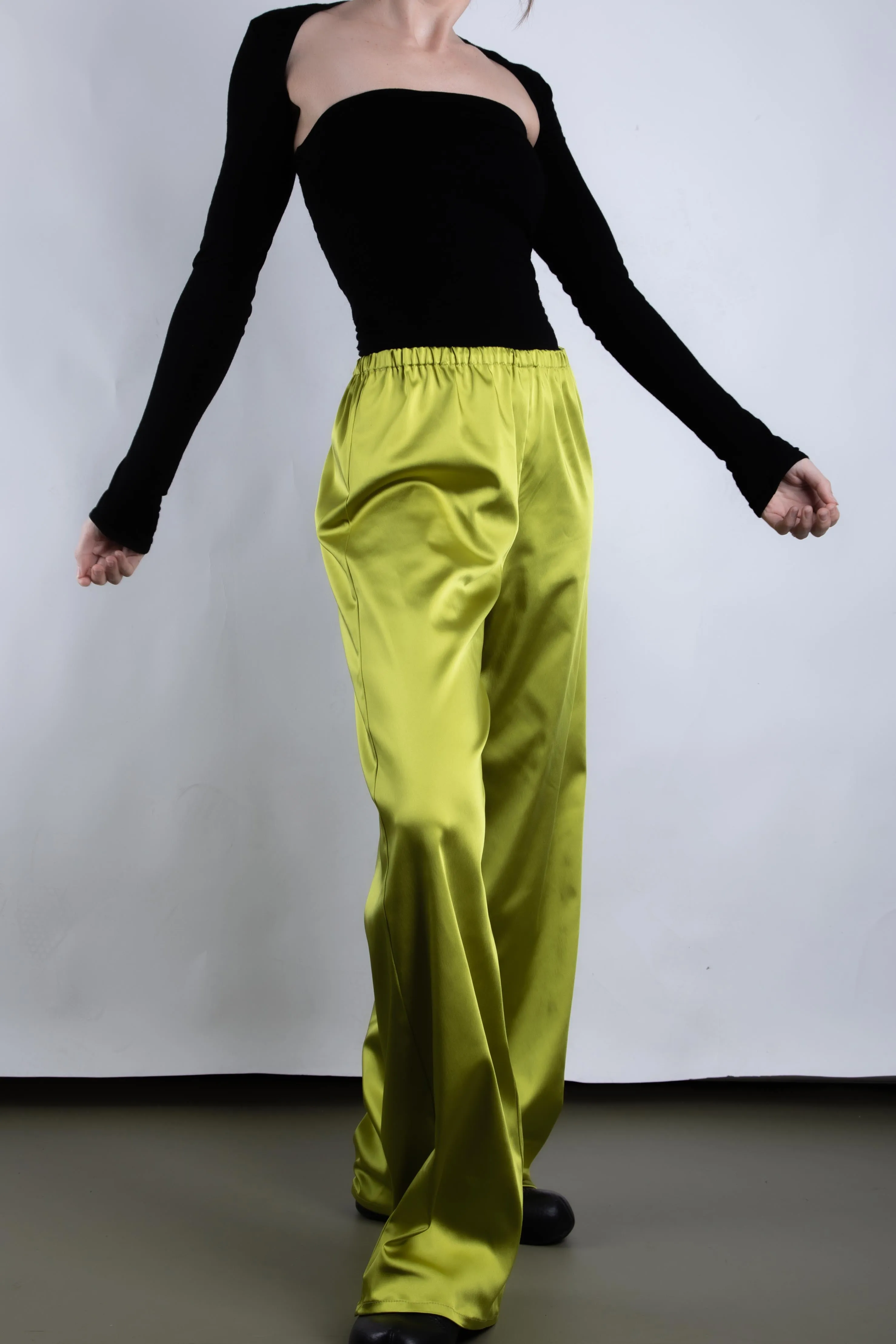 Pecchenino Satin Poolside Pant - RM Exclusive - Sour Apple (PO)