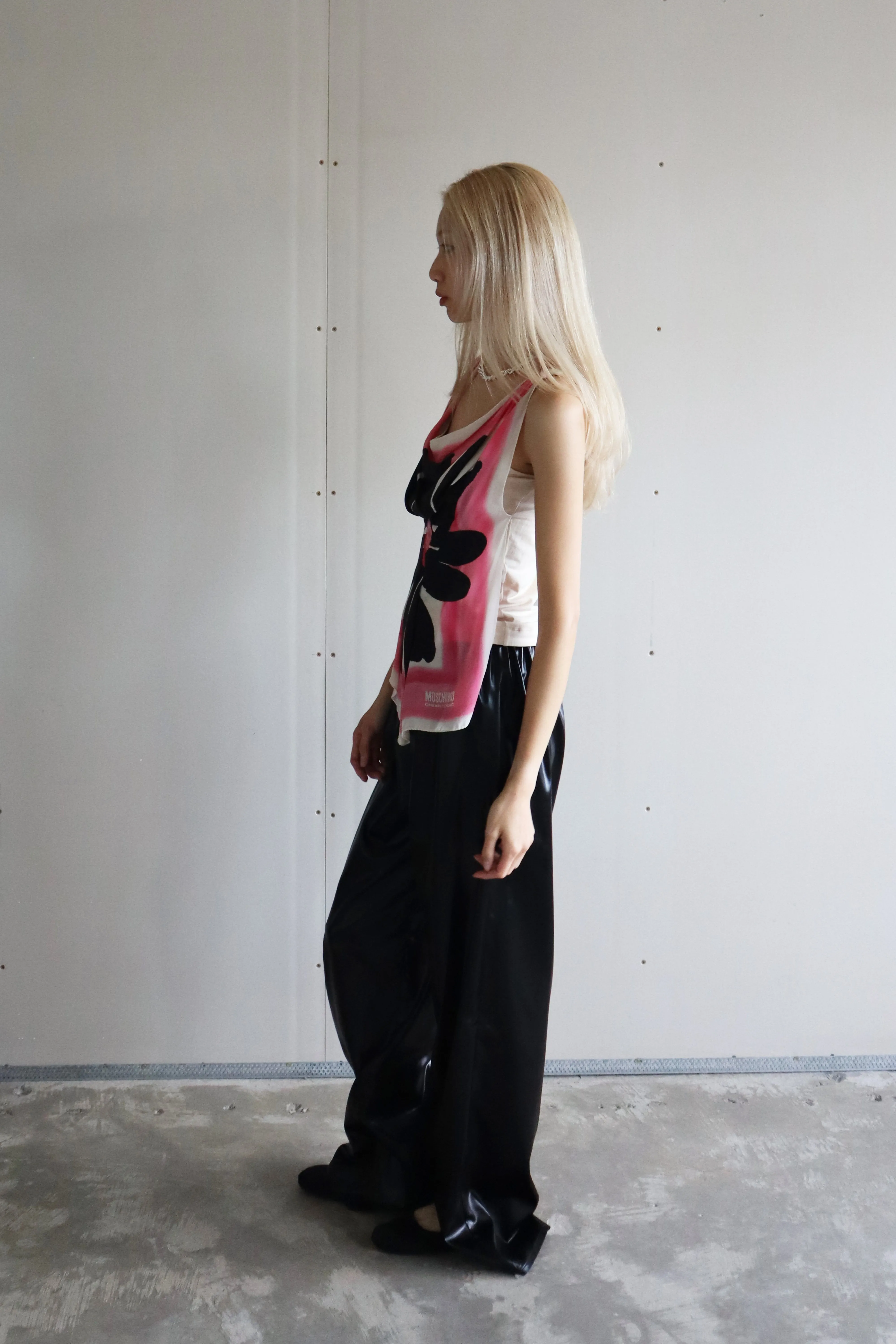 Pecchenino Satin Poolside Pant - RM Exclusive - Wet Look Black (PO)