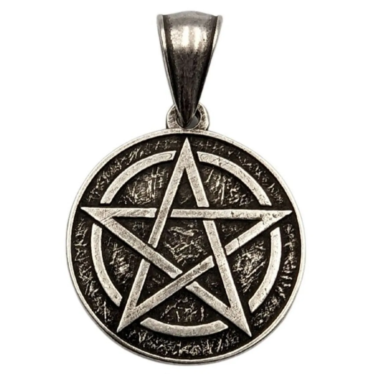 Pentagram bronze pendant