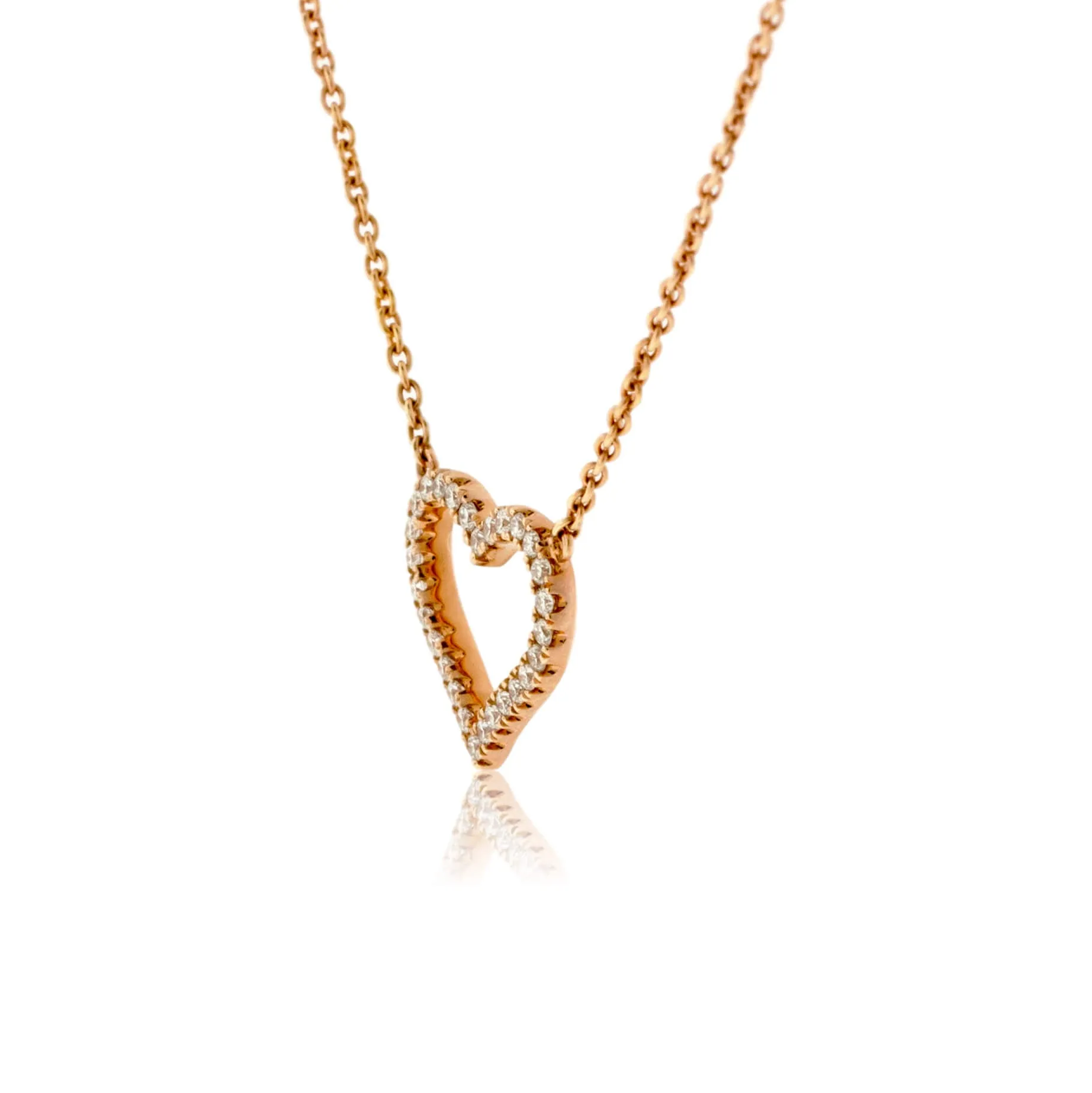 Petite Diamond Heart Necklace