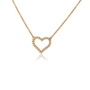 Petite Diamond Heart Necklace