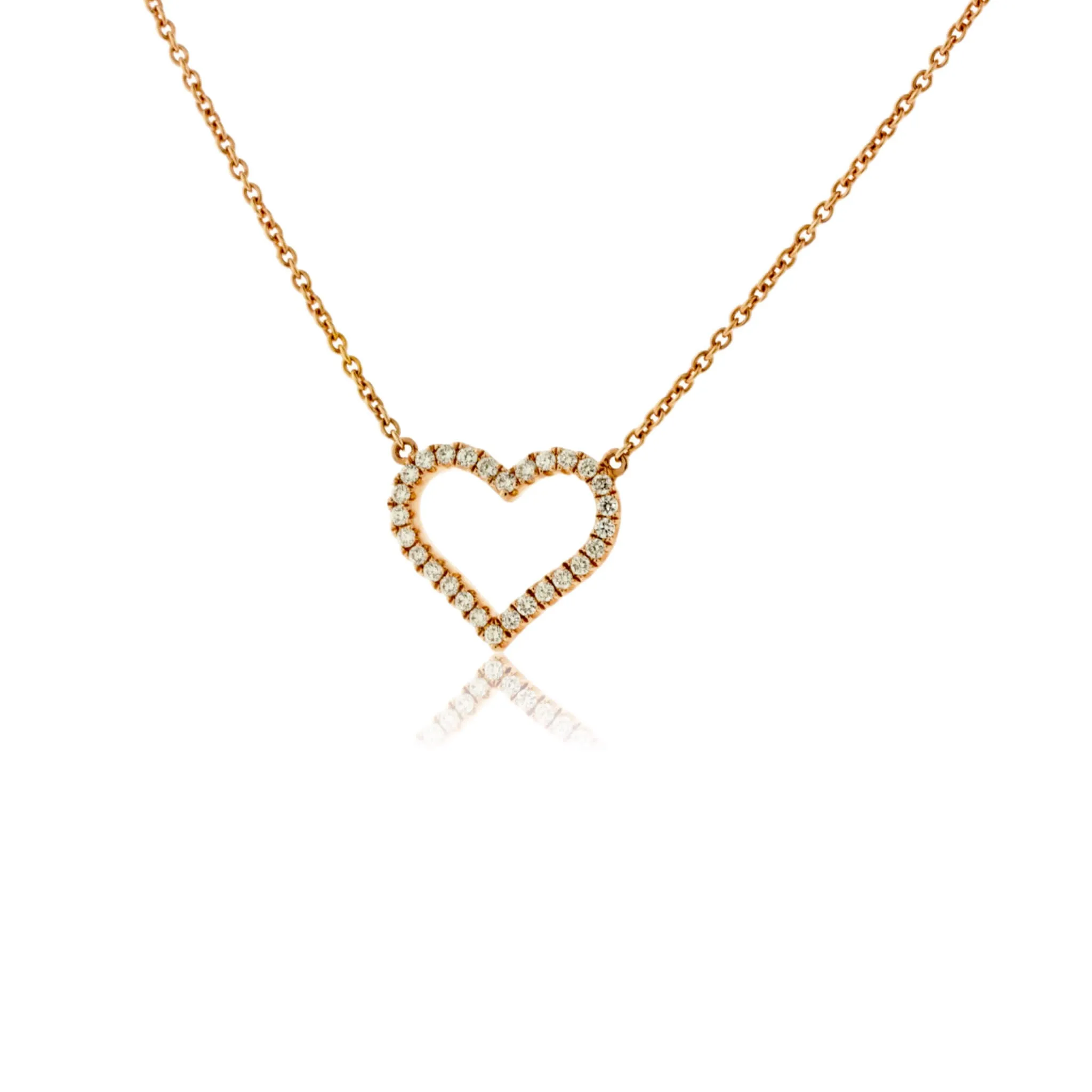 Petite Diamond Heart Necklace