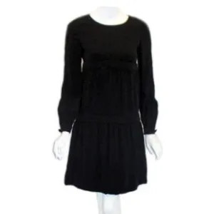 PIERRE CARDIN 1960s Black Rayon Cocktail Dress