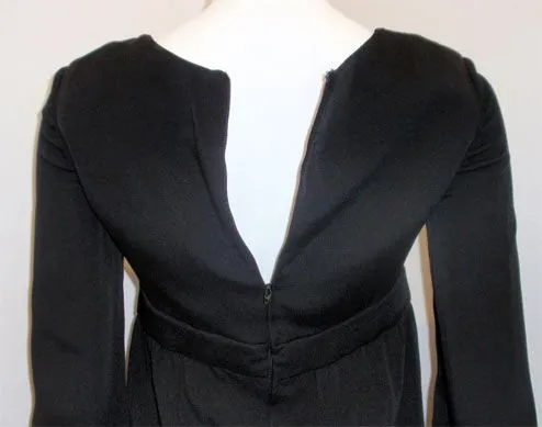 PIERRE CARDIN 1960s Black Rayon Cocktail Dress