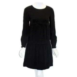 PIERRE CARDIN 1960s Black Rayon Cocktail Dress
