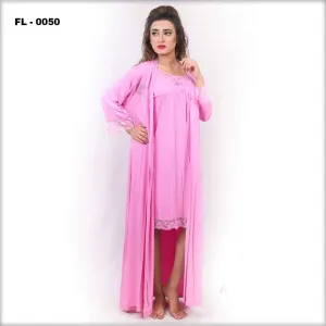 Pink Flourish 2Pc Women Nightwear - FL-0050