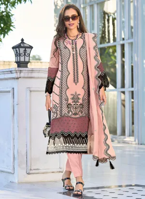 Pink Thread Embroidery Traditional Salwar Kameez Suit