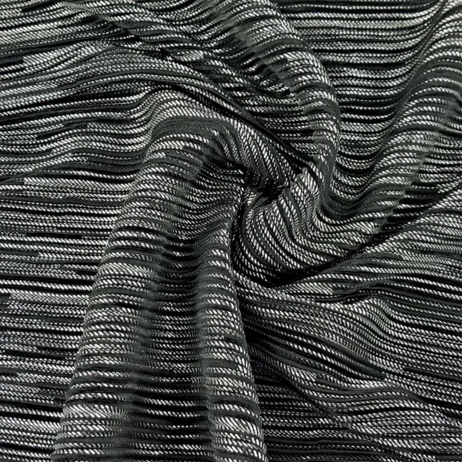 Plisse Foil Onyx Black 150cm