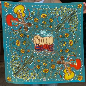 Porter Turquoise Shorty Wild Rag Silk