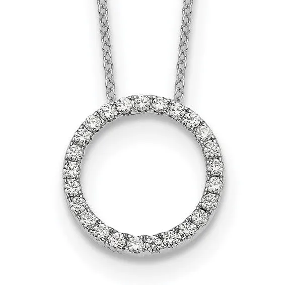 Prong Set Lab Grown Diamond Circle Pendant