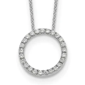 Prong Set Lab Grown Diamond Circle Pendant