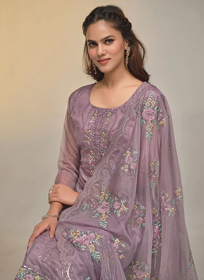 Purple Multi Embroidery Pakistani Salwar Kameez Suit