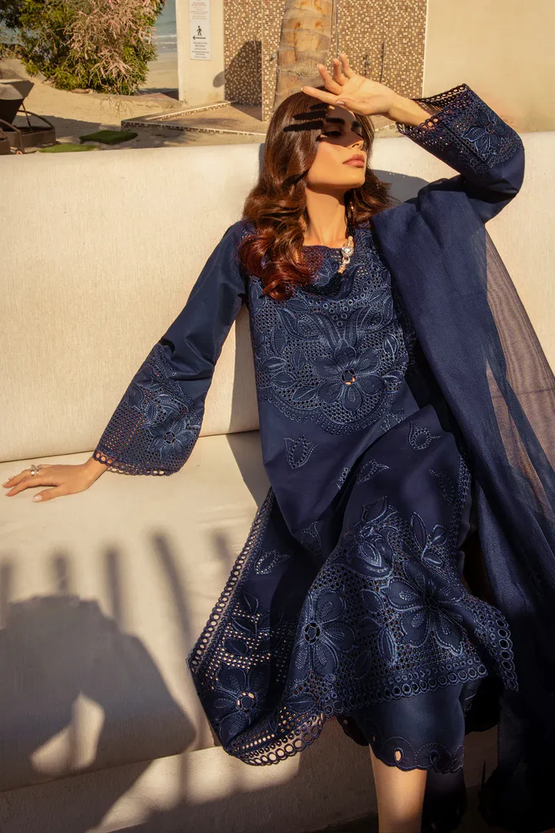 Rang Rasiya Premium Embroidered Lawn Unstitched 3Pc Suit D-06 ZARA