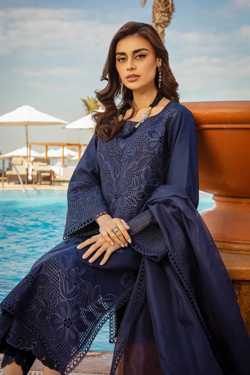 Rang Rasiya Premium Embroidered Lawn Unstitched 3Pc Suit D-06 ZARA