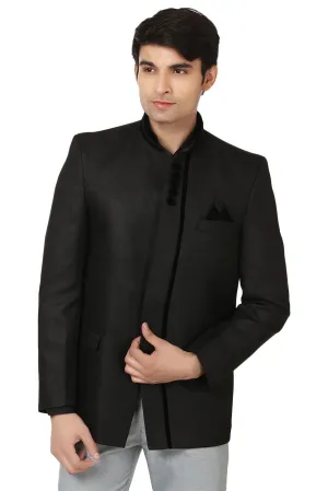 Rayon  Black Bandhgala