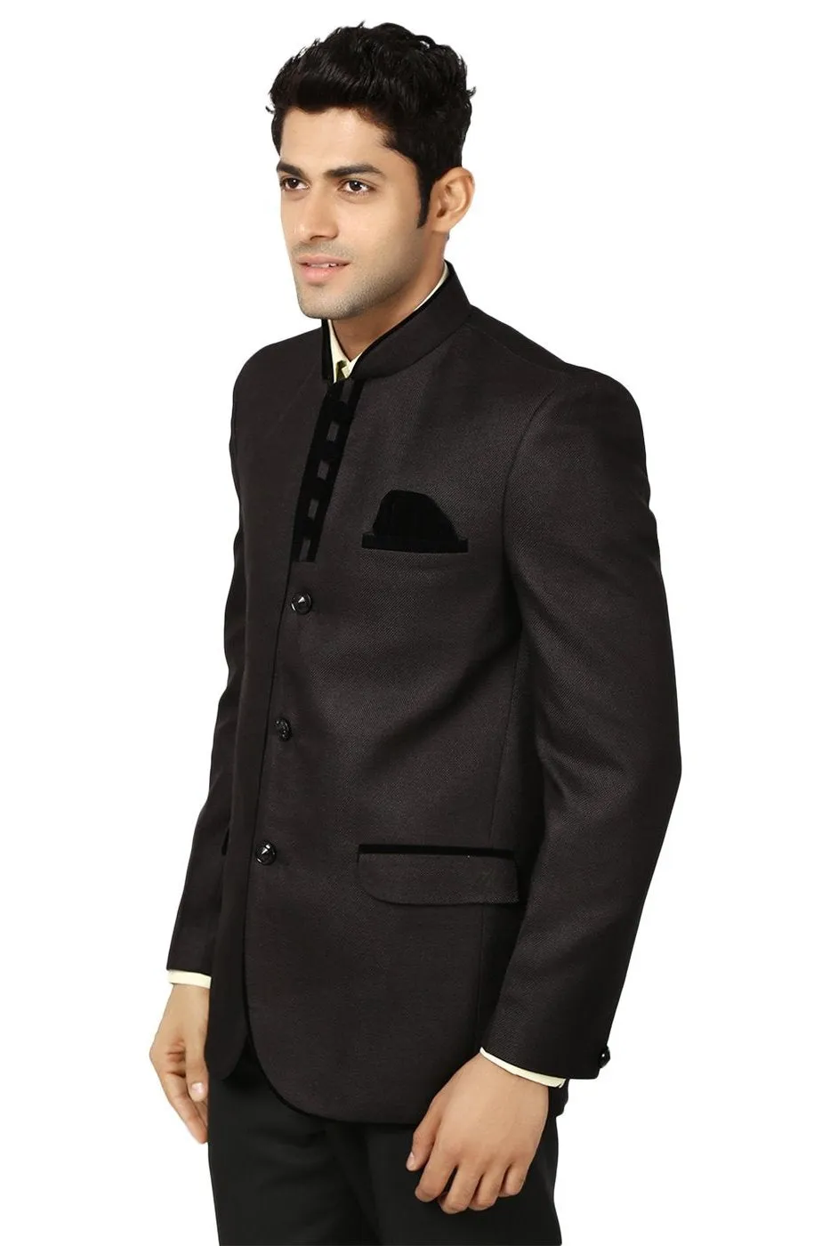 Rayon Black Bandhgala