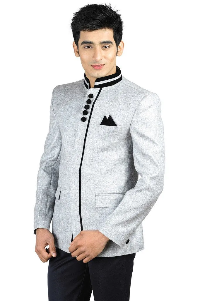 Rayon  Silver Bandhgala