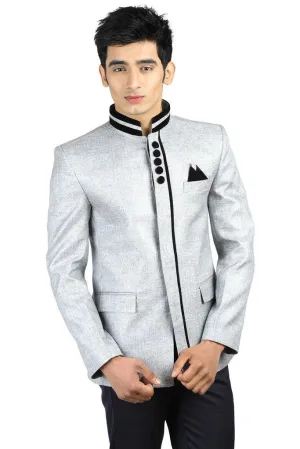 Rayon  Silver Bandhgala