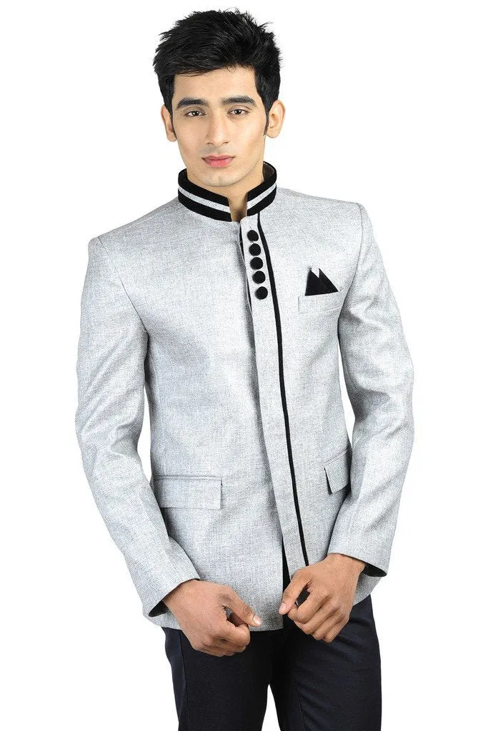 Rayon  Silver Bandhgala