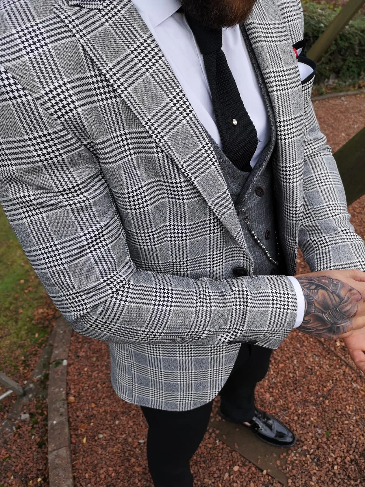 Reggie - Grey/Black 3 Piece Suit