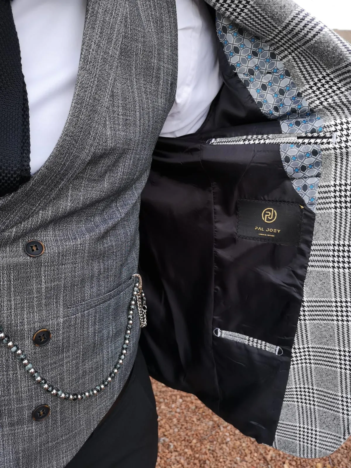 Reggie - Grey/Black 3 Piece Suit