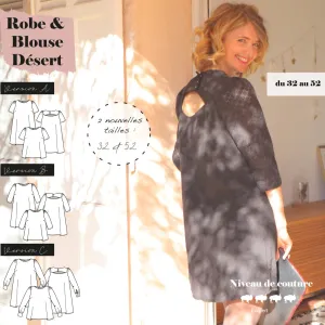 Robe et Blouse DESERT - Patron de couture pochette - SUPER BISON