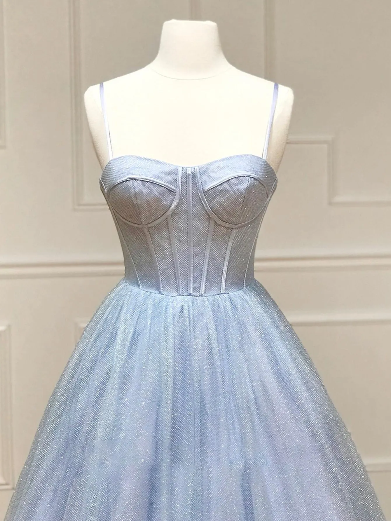 Roycebridal Julissa |A Line Glitter Tulle Prom Dress with Pockets