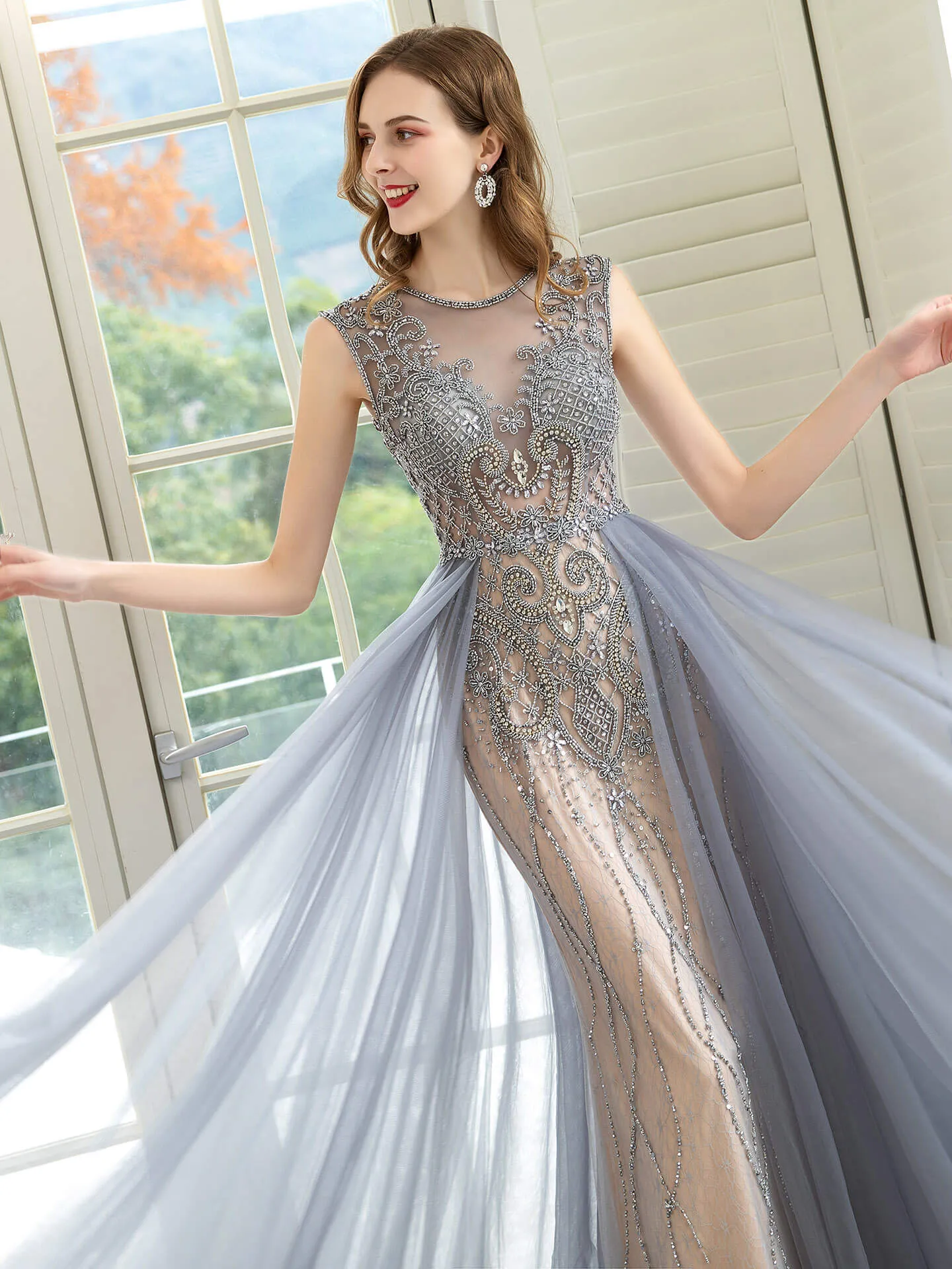 Roycebridal Roycebridal Mermaid / Trumpet Luxurious Glittering Fairy Sexy Formal Evening Dresses Prom Dresses Sleeveless